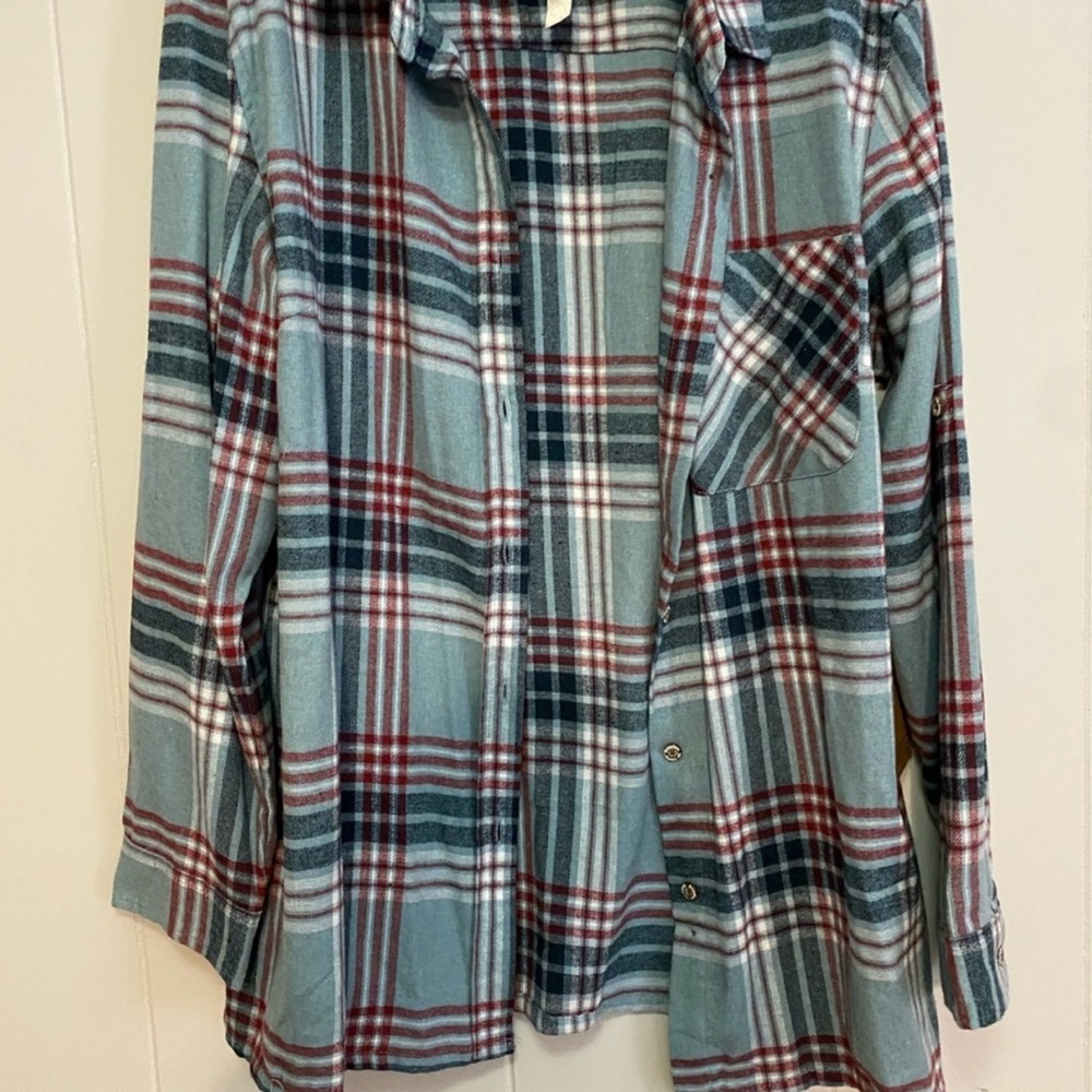 Plaid Button-Up Shirt